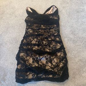 Express Size 4 Black Lace Holiday Dress